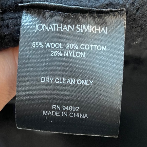 Jonathan Simkhai Turtle Neck Asymmetric Sweater Black size XS - Picture 8 of 9